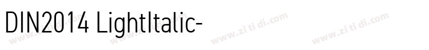 DIN2014 LightItalic字体转换